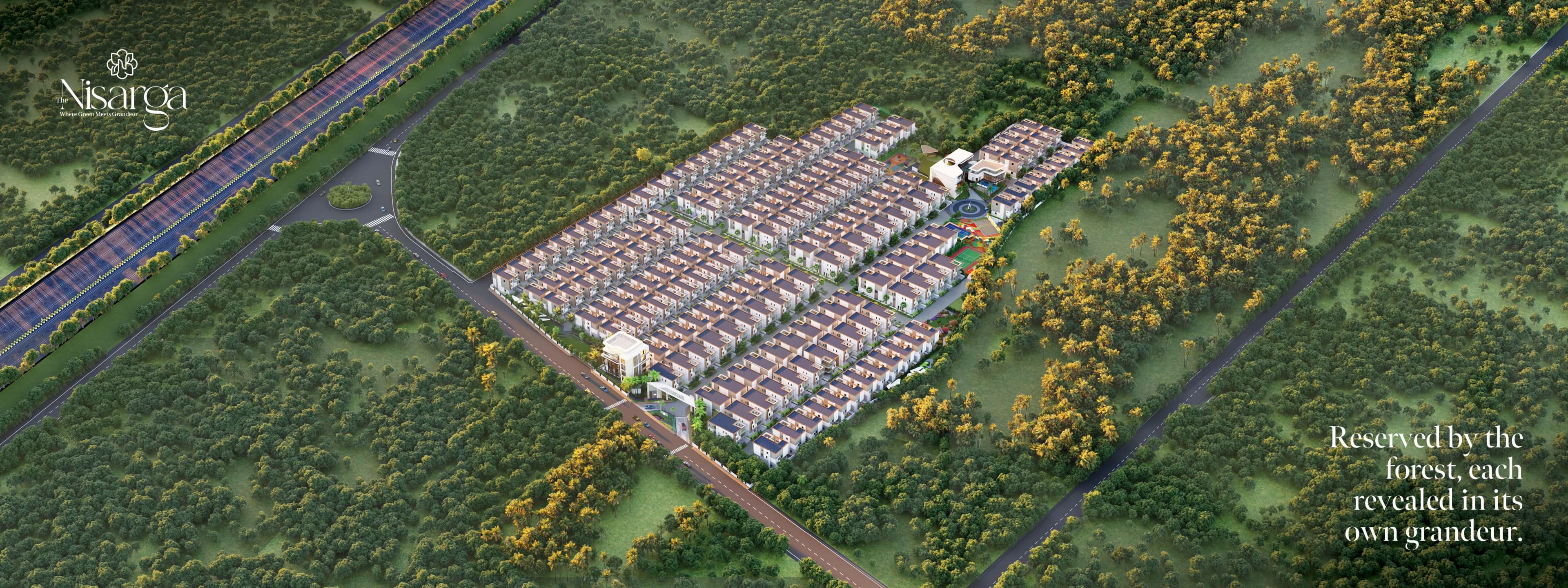 Nisarga — aerial township view